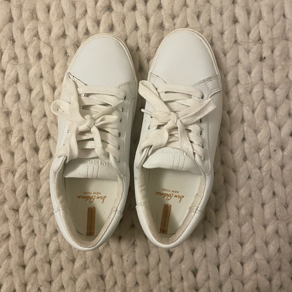 Sam Edelman White Leather Sneaker - Picture 1 of 3